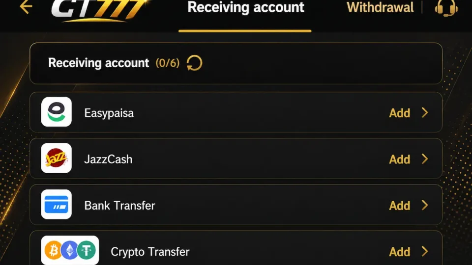 Tc777 payment methods in Pakistan
