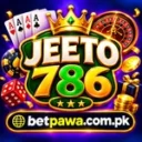 Jeeto786 game icon with casino cards, roulette, dice and gold coins